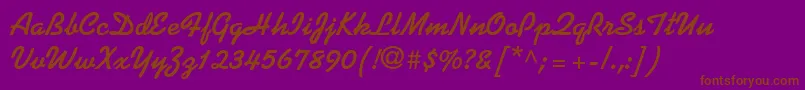 KoalaBold Font – Brown Fonts on Purple Background