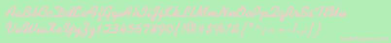 KoalaBold Font – Pink Fonts on Green Background