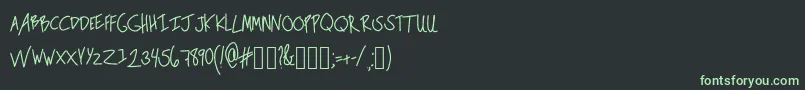 Шрифт TeacherScribble – зелёные шрифты на чёрном фоне