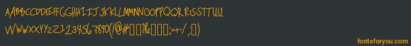 Шрифт TeacherScribble – оранжевые шрифты на чёрном фоне