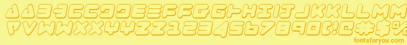 Zealotoi Font – Orange Fonts on Yellow Background