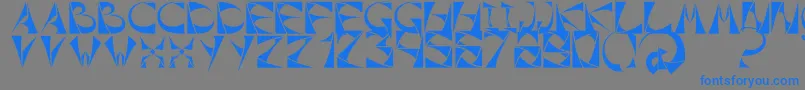 fuente Xorxtoothyc – Fuentes Azules Sobre Fondo Gris