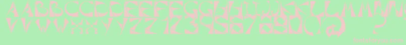 Xorxtoothyc Font – Pink Fonts on Green Background