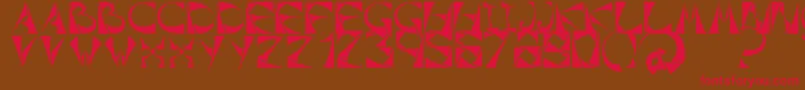 Xorxtoothyc Font – Red Fonts on Brown Background