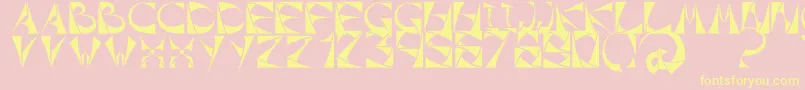 Xorxtoothyc Font – Yellow Fonts on Pink Background