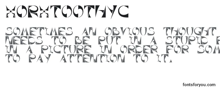 Шрифт Xorxtoothyc
