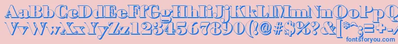 BodonishadowBlackRegular Font – Blue Fonts on Pink Background