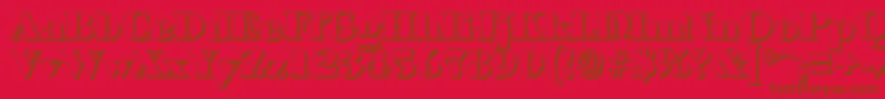 BodonishadowBlackRegular Font – Brown Fonts on Red Background