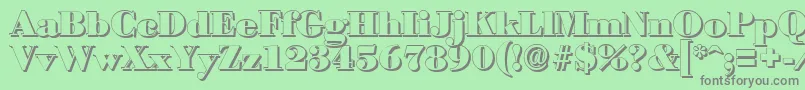 BodonishadowBlackRegular Font – Gray Fonts on Green Background