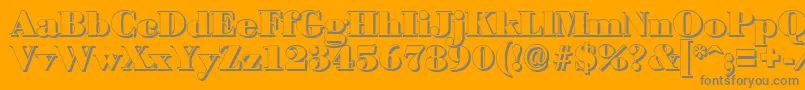 BodonishadowBlackRegular Font – Gray Fonts on Orange Background