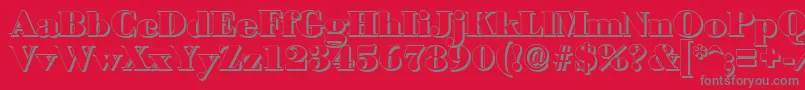 BodonishadowBlackRegular Font – Gray Fonts on Red Background