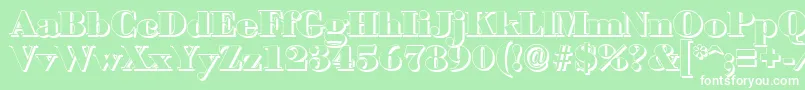 BodonishadowBlackRegular Font – White Fonts on Green Background