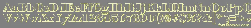 BodonishadowBlackRegular Font – Yellow Fonts on Gray Background