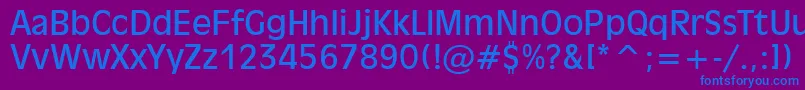 Inc901n Font – Blue Fonts on Purple Background