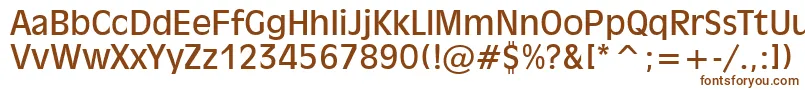 フォントInc901n – 白い背景に茶色のフォント