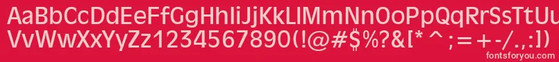 Inc901n Font – Pink Fonts on Red Background