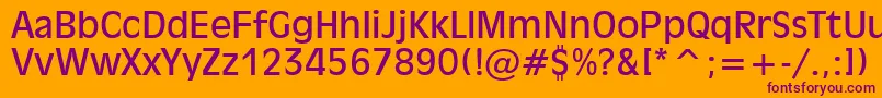 フォントInc901n – オレンジの背景に紫のフォント