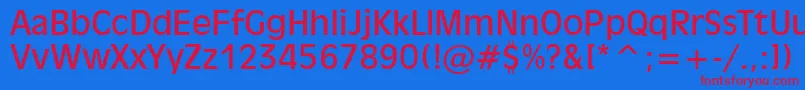 Шрифт Inc901n – красные шрифты на синем фоне