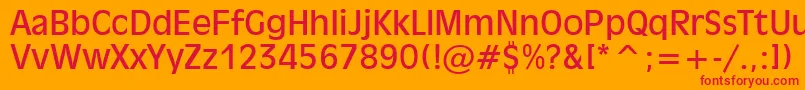 Inc901n Font – Red Fonts on Orange Background