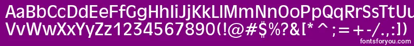 フォントInc901n – 紫の背景に白い文字