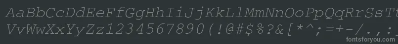 Шрифт CouriercItalic – серые шрифты на чёрном фоне