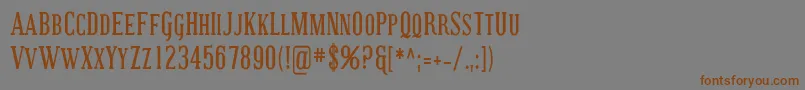 Шрифт CovingtonScCondBold – коричневые шрифты на сером фоне