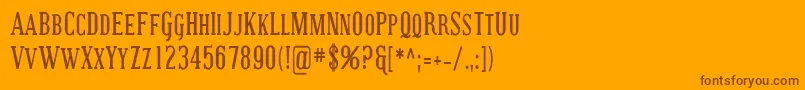 CovingtonScCondBold Font – Brown Fonts on Orange Background