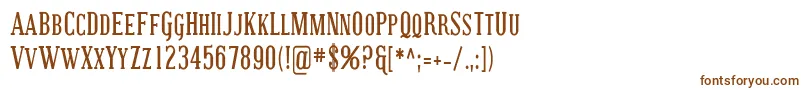 Шрифт CovingtonScCondBold – коричневые шрифты на белом фоне