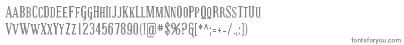 フォントCovingtonScCondBold – 白い背景に灰色の文字