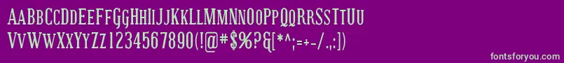 CovingtonScCondBold Font – Green Fonts on Purple Background