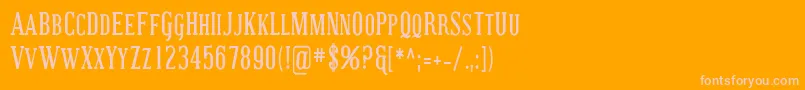 CovingtonScCondBold Font – Pink Fonts on Orange Background