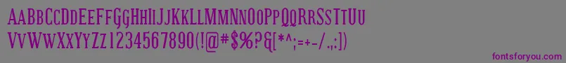 CovingtonScCondBold Font – Purple Fonts on Gray Background