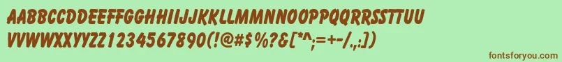 CartoonThin Font – Brown Fonts on Green Background