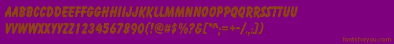 CartoonThin Font – Brown Fonts on Purple Background