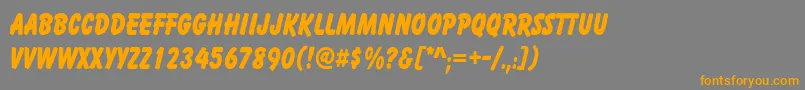 CartoonThin Font – Orange Fonts on Gray Background