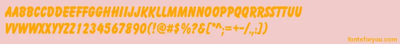 CartoonThin Font – Orange Fonts on Pink Background