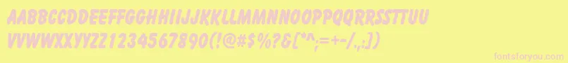 CartoonThin Font – Pink Fonts on Yellow Background