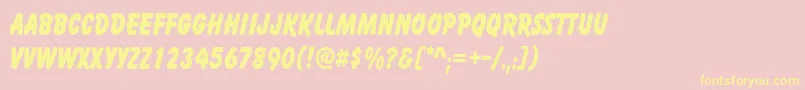 CartoonThin Font – Yellow Fonts on Pink Background