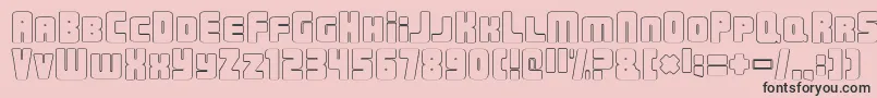 Weitere Informationen zur UrbanConstructedOutline-Schriftart UrbanConstructedOutline-Schriftart – Schwarze Schriften auf rosa Hintergrund