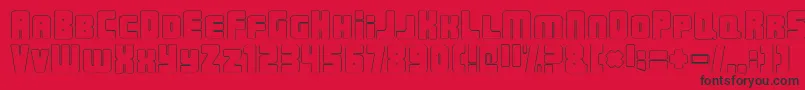 Police UrbanConstructedOutline – polices noires sur fond rouge