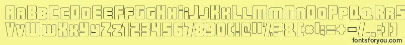 Weitere Informationen zur UrbanConstructedOutline-Schriftart UrbanConstructedOutline-Schriftart – Schwarze Schriften auf gelbem Hintergrund