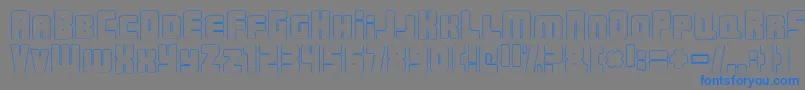 UrbanConstructedOutline Font – Blue Fonts on Gray Background