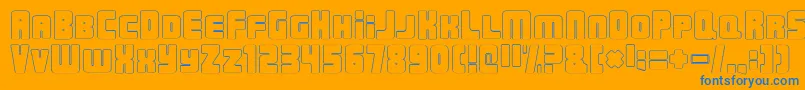 UrbanConstructedOutline Font – Blue Fonts on Orange Background