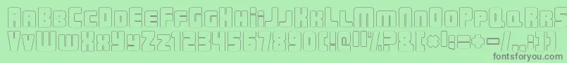 UrbanConstructedOutline Font – Gray Fonts on Green Background