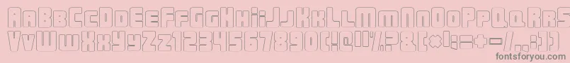 フォントUrbanConstructedOutline – ピンクの背景に灰色の文字