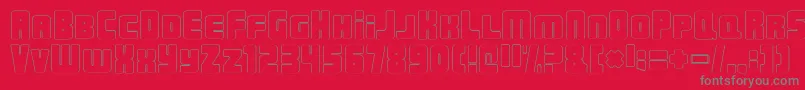 UrbanConstructedOutline Font – Gray Fonts on Red Background