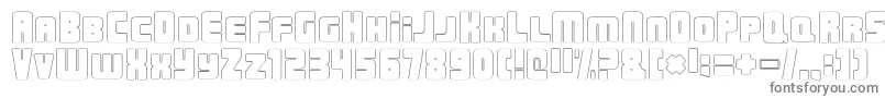 UrbanConstructedOutline-fontti – harmaat kirjasimet valkoisella taustalla