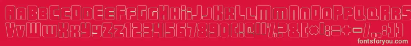 UrbanConstructedOutline Font – Green Fonts on Red Background