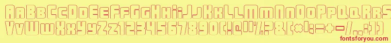 UrbanConstructedOutline Font – Red Fonts on Yellow Background