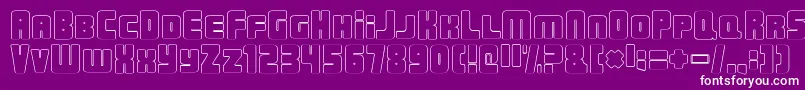 Czcionka UrbanConstructedOutline – białe czcionki na fioletowym tle